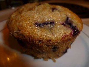Blueberry zucchini muffin