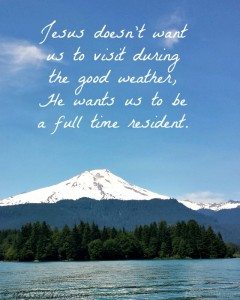 Are you a visitor of Jesus or a resident?