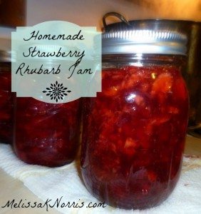 Homemade Strawberry Rhubarb Jam www.melissaknorris.com