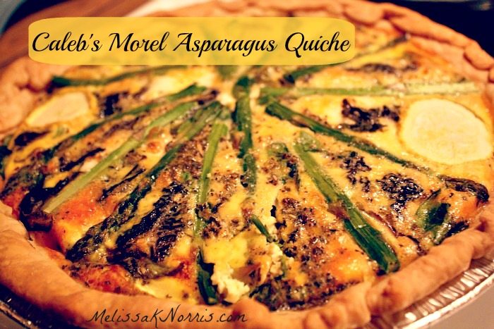 Morel Asparagus Quiche Recipe at www.melissaknorris.com @MelissaKNorris 