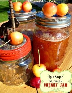 Low Sugar No Pectin Cherry Jam Recipe at www.melissaknorris.com Pioneering Today