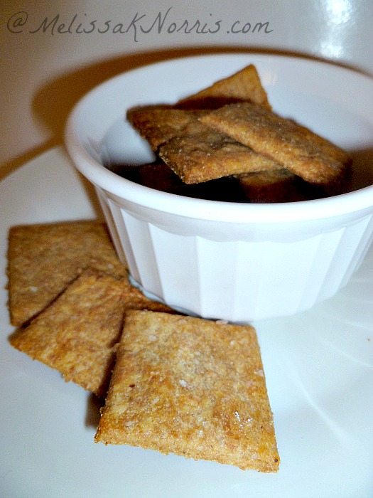 Homemade crackers for less than $.50 Recipe at www.MelissaKNorris.com