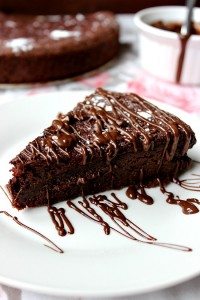 Flourless Chocolate Cake that's gluten and dairy free but tastes like a full on rich chocolate cheese cake