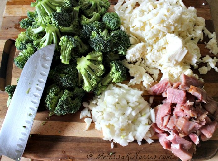 Slow cooker cream of broccoli and ham soup. Part of the frugal supper series. 