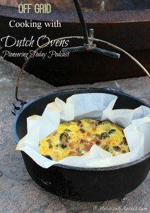Learn how to cook off grid without electricity over an open fire with cast iron Dutch ovens. Recipes, tips, and step by step instructions to get you baking and cooking outdoors with your Dutch Oven.