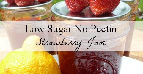 low sugar no pectin strawberry jam tutorial and recipe