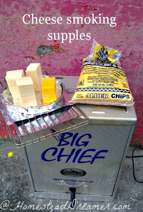 Supplies to smoke your own cheese at home. Only takes a few hours. Same money and never buy smoked cheese from the store again!