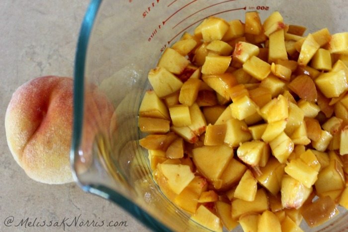 Making peach buttermilk muffins. The perfect way to hold onto summer!