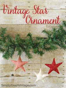 I love this easy homemade vintage star ornament tutorial! Pictures so even those not so crafty folks like me can follow along and free pattern. Stars are on of my favorite things, I think you could even leave these up all year. Oh, they'd be cute as a gift tag or tied to a present, too. Grab this now to get the supply list and pattern to make yours