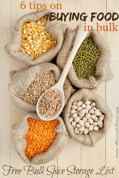 Want to save money and have peace of mind with a full pantry? Use these 6 tips on buying food in bulk and build up your home food storage. FREE bulk spice and herb storage list!