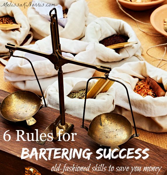 Learn how to purchase goods like our great-great-grandparents did with the old-fashioned art of bartering. These 6 rules will help you make the best deals and learn where to begin bartering in your area. Love these old timey tips, good for being prepared, too. 