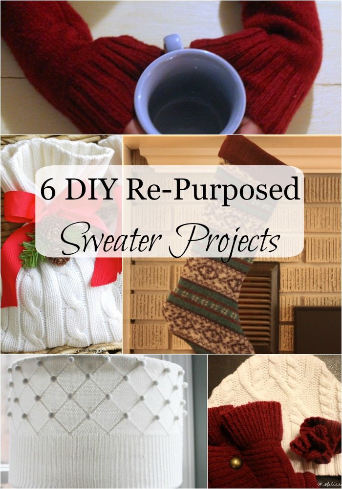 These are 6 repurposed frugal sweater projects you have to make! I'm always skeptical of the before and after pics, but I can't believe how awesome these turned out! Perfect homemade Christmas gifts for everyone on your list. Confession, I kept three for myself.