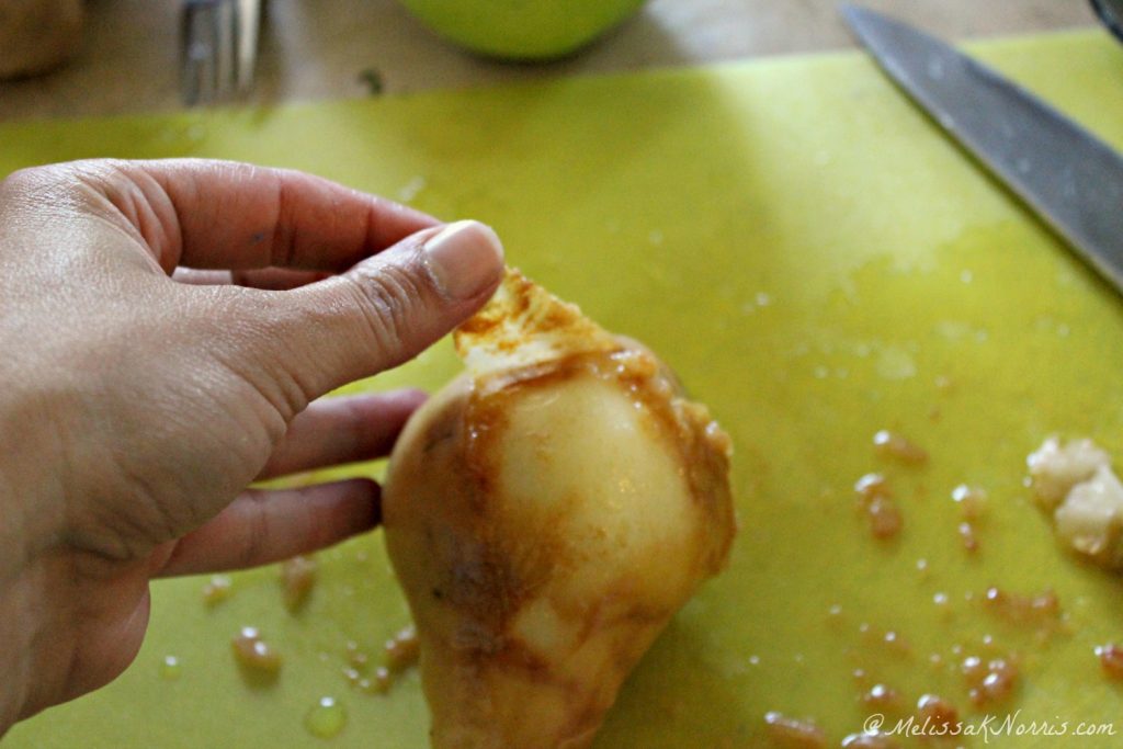 No knife peeling trick for canning pear halves