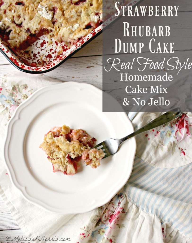 Easy Strawberry Rhubarb Dump Cake from Scratch