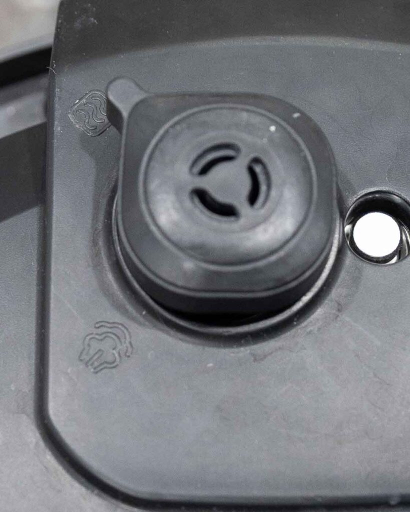 A close up photo of an Instant Pot pressure valve.