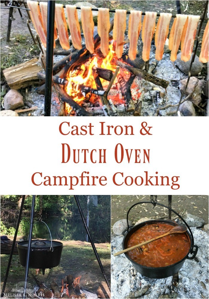 Cast Iron Dutch Oven Outdoor Campfire Cooking