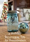 holiday decluttering tips for homesteaders
