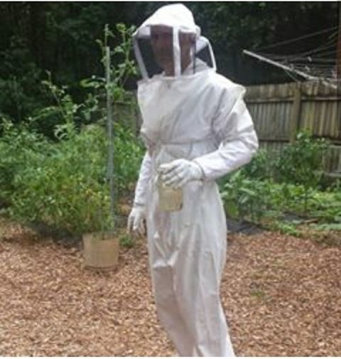 beekeeper in full suit