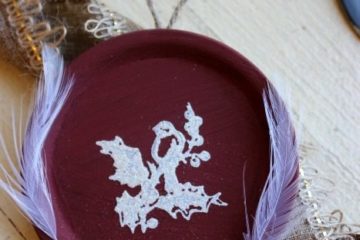 Image of a homemade Christmas ornament with text overlay, "Homemade Christmas Ornament using old canning lids".
