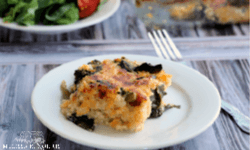 creamy nettle rice bake on table