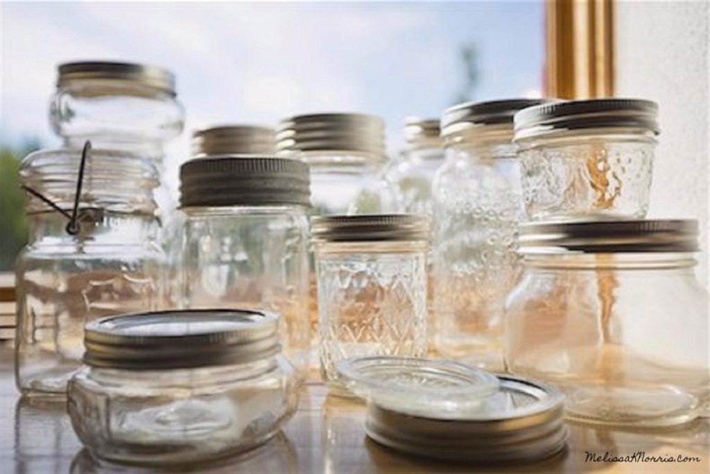 Dozens of empty canning jars.