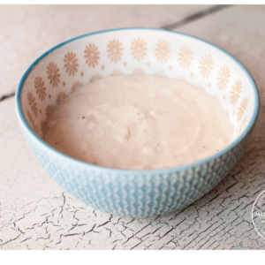 Homemade condensed cream of soup in a bowl.
