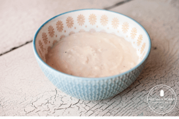 Homemade condensed cream of soup in a bowl.