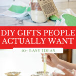 Two images of homemade gifts on a Pinterest pin.
