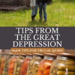 Pinterest pin on tips from the Great Depression. Old images of Great Depression times.