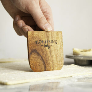 koa wooden dough scraper cutting pastry dough