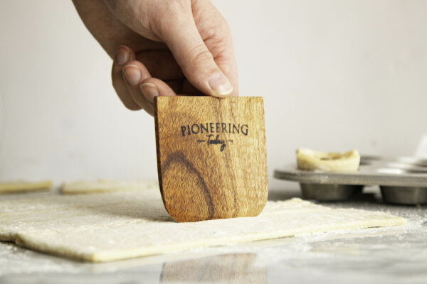 koa wooden dough scraper cutting pastry dough