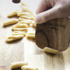koa wooden dough scraper forming pasta