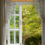 Pinterest pin for how to keep the house cool without electricity or ac. Image of an open window.