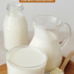 Pinterest pin for preserving milk, cheese, eggs, and meat with images of different forms of cultured dairy.