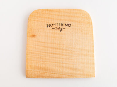 wooden maple bench knife on counter