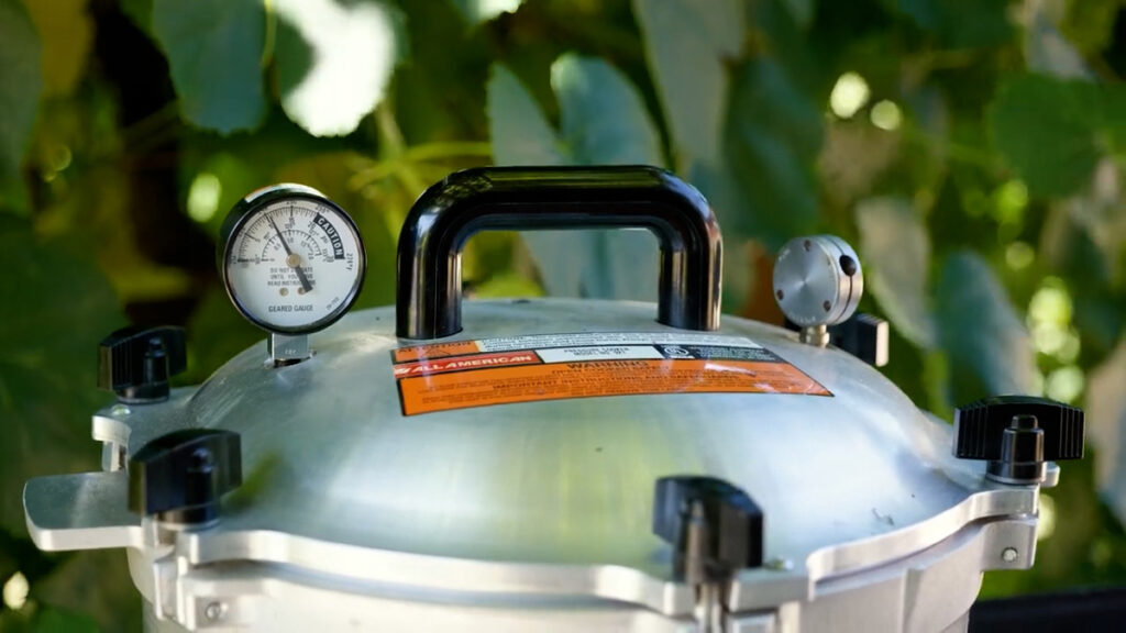 Pressure canner dial gauge.