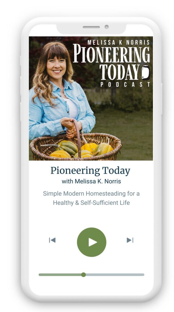 A mockup of a phone with the Pioneering Today Podcast art.