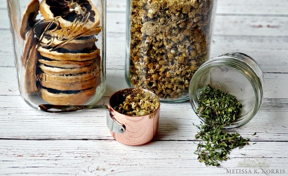 Herbal remedies in a jar.