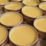 Salve tins filled with salve.