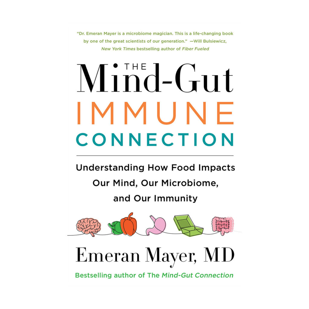 The book cover for The Mind-Gut Immune Connection.