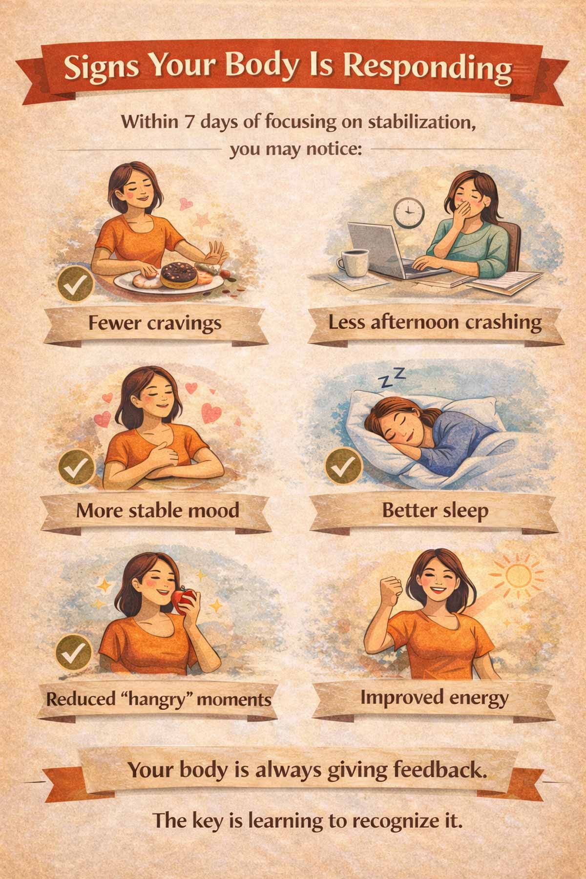 Infographic to know if your body is responding to less inflammation.